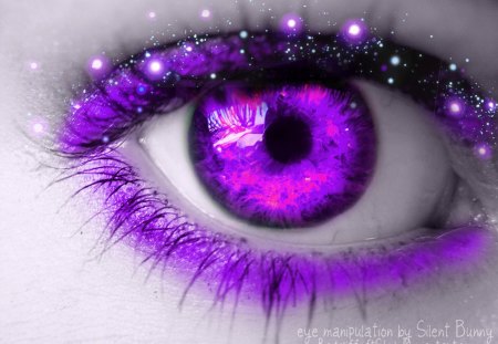 Purple - abstract, fantasy, eye, purple