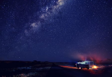 Sky - nature, stars, sky, night, road