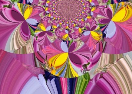 THE VASE - pinks, purple, pretty, abstract