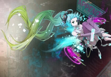 Hatsune Miku - rock, miku, anime, girl, manga, attack, jpn, drive, music, colors, songs