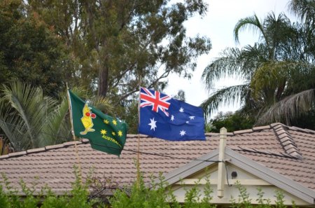 Aussie flags - australian, patriotic, flag, photography