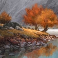 Autumn Lake Art