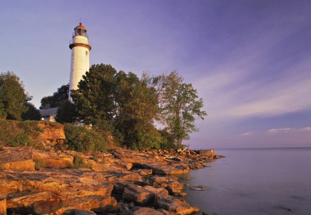 Lighthouse - lighthouse, nature, sea, landscape