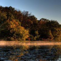 a tinge of fall on jensen lake minnesota