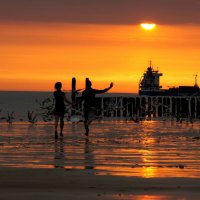 lovers on the beach