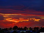 mean storm chasing a sunset