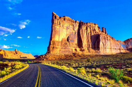 by-the-road - road, outdoor, nature, mountain