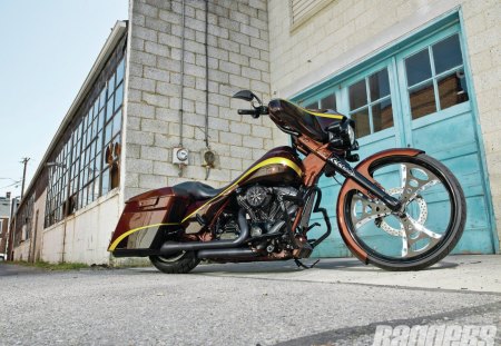 STREAK Glide - dark and light root beer candy, hd, custom, bike