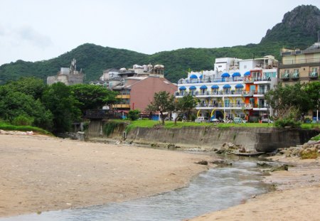 beachfront tourist area