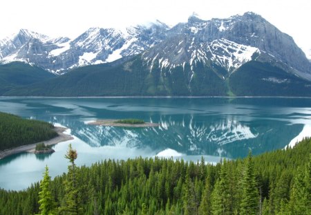 Upper Kananaskis Lake - lake, alberta, mountain, hiking