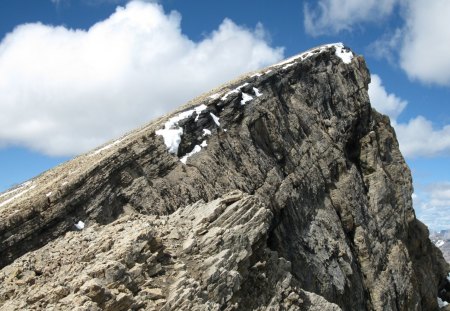 Sunwapta Peak - clouds, alberta, mountain, hiking