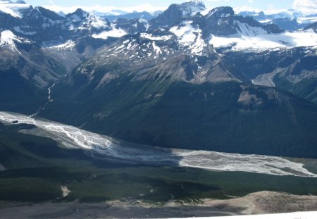 Sunwapta Peak - canada, alberta, rocky mountains, river