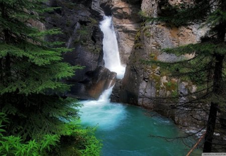 great mountain waterfall