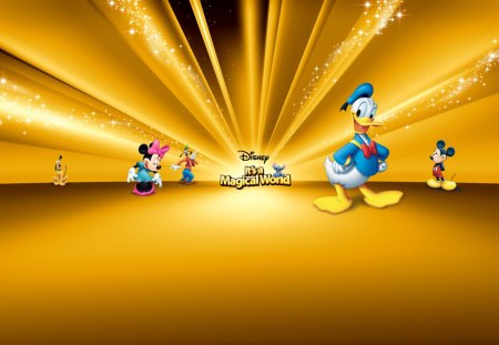 Disney - donald, mini, mickey, yellow