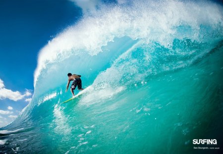 Surfing - surf, ocean, water, wave