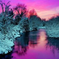 Winter Lake Pastels