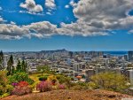 panoramic view of honolulu hawaii hdr