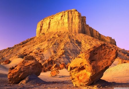 monument rock shedding rocks - monument, desert, rocks, sun