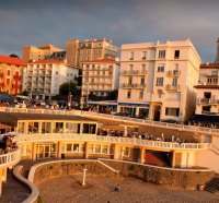 the famous biarritz sunset in spain