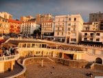 the famous biarritz sunset in spain