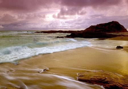 CALIFORNIA DREAMIN' - waterscapes, coastline, seaside, sand, coast, beaches, oceans, sunrise, waves