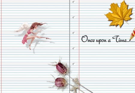 Once upon a time - elf, story, tale, autumn, fairy, paper