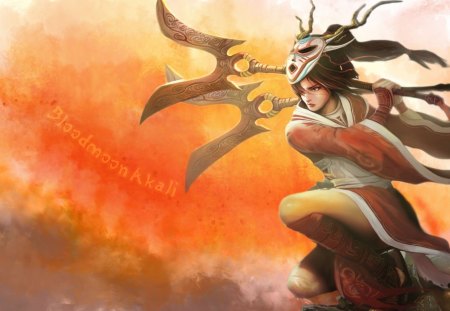 League Of Legends - Bloodmoon Akali - bloodmoon skin, lol, game, league of legends, akali, skin