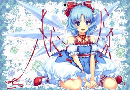 Cirno - girls, lingerie, music, white, purple, yellow, indigo, cute girls, swimwear, yuri, hot girls, seductive girl, moe, anime girls, panty, ecchi, long hair, sexy dress, beautiful girls, tagme, kiss, vocaloid, blush, singer, black, sexy girls, touhou, brown, orange, green, anime, short hair, shy girl, nightwear, chibi, pretty girls, bra, loli, violet, red, bikini, blue, breasts, cirno, gray