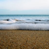 macro photo of brazomar beach spain