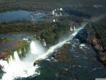 aerial view of beautiful waterfall gorge