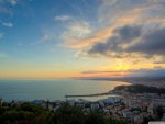 sunrise on a mediterranean city