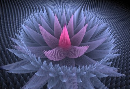 Blue lotus fractal - 3D and CG & Abstract Background Wallpapers on ...