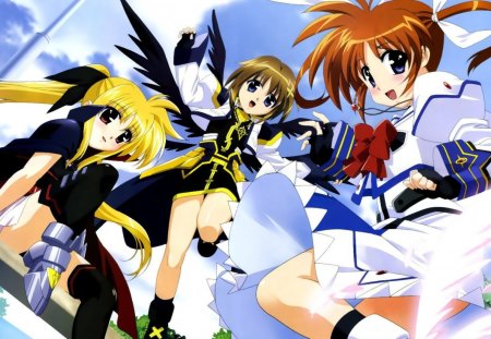 Nanoha and Friends - hayate, nanoha, anime, fate