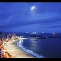 The moon on the beach