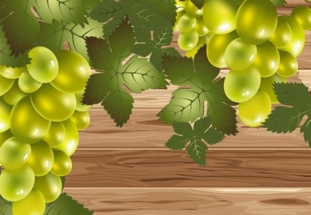 Grape Vines on Wood - vineyard, autumn, wine, fruit, wood, taste, winery, fall, harvest, tasty, leaves, sweet, grapes, panel