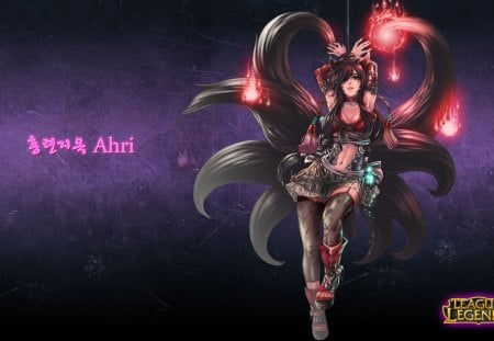 League Of Legends - Ahri The Nine Tail Fox - ahri, nine tail fox, lol, game, league of legends, fox