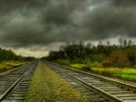 parallel train tracks hdr