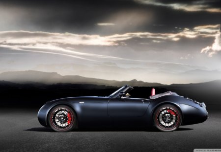 wiesmann roadster mf4 - clouds, car, roadster, fog