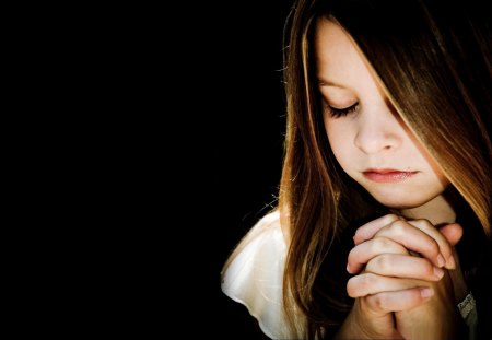 Child praying - model, girl, cute, adorable, pray, child