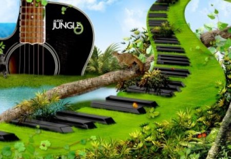 Music of Jungle - image, fantasy, music, abstract