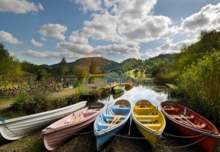 Boats In A Row. - nice, of, a, very