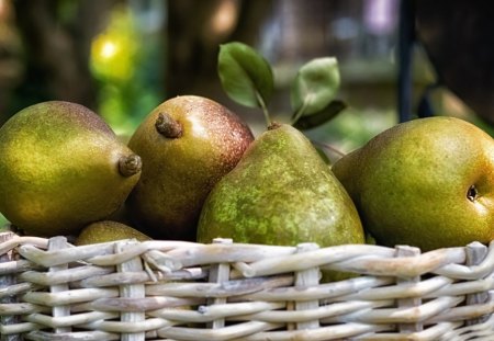 *** Pears in the basket *** - green, color, basket, pears