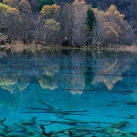 Clear Turquoise Lake in China