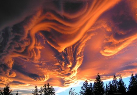 Crazy clouds - magic, clouds, splendor, crazy, colors, weather