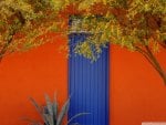 blue door in barrio district in tucson az