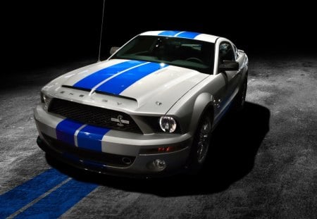 ford mustang shelby gt500 - black top, sport, car, stripes