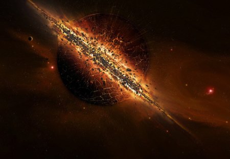 Planet Destruction - space, explosion, destruction, planet