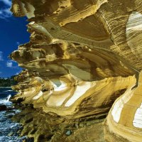 Painted Cliffs In Tasmania,Australia