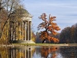 Lake in Park with Gazebo