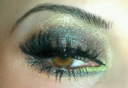 Shimmering Green Shadow - shimmering, eye, shadow, green